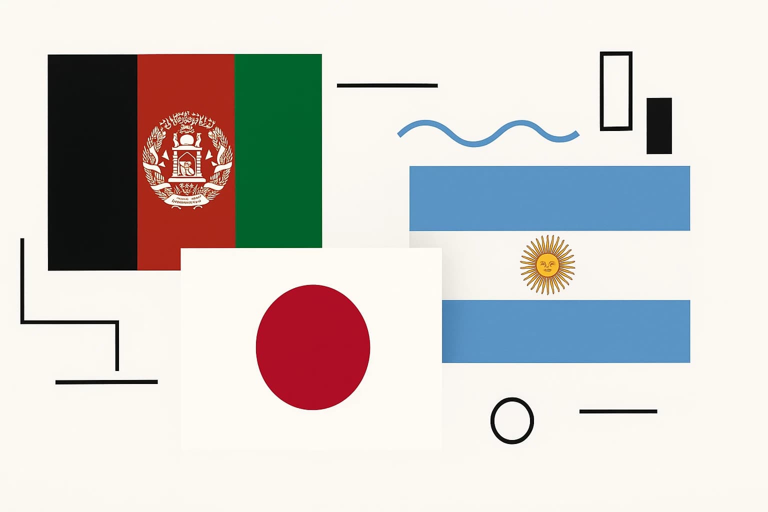 Unpacking Unique Symbols: A Look at Flags from Afghanistan to Argentina