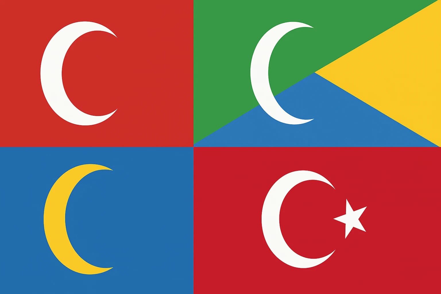 Four Crescents, Four Stories: How Azerbaijan, Comoros, Palau, and Turkey Use the Moon to Mean Completely Different Things