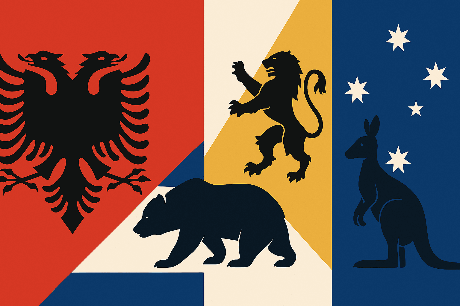 The Symbolism of Animals in Flags: Unpacking Their Meanings from Albania to Australia
