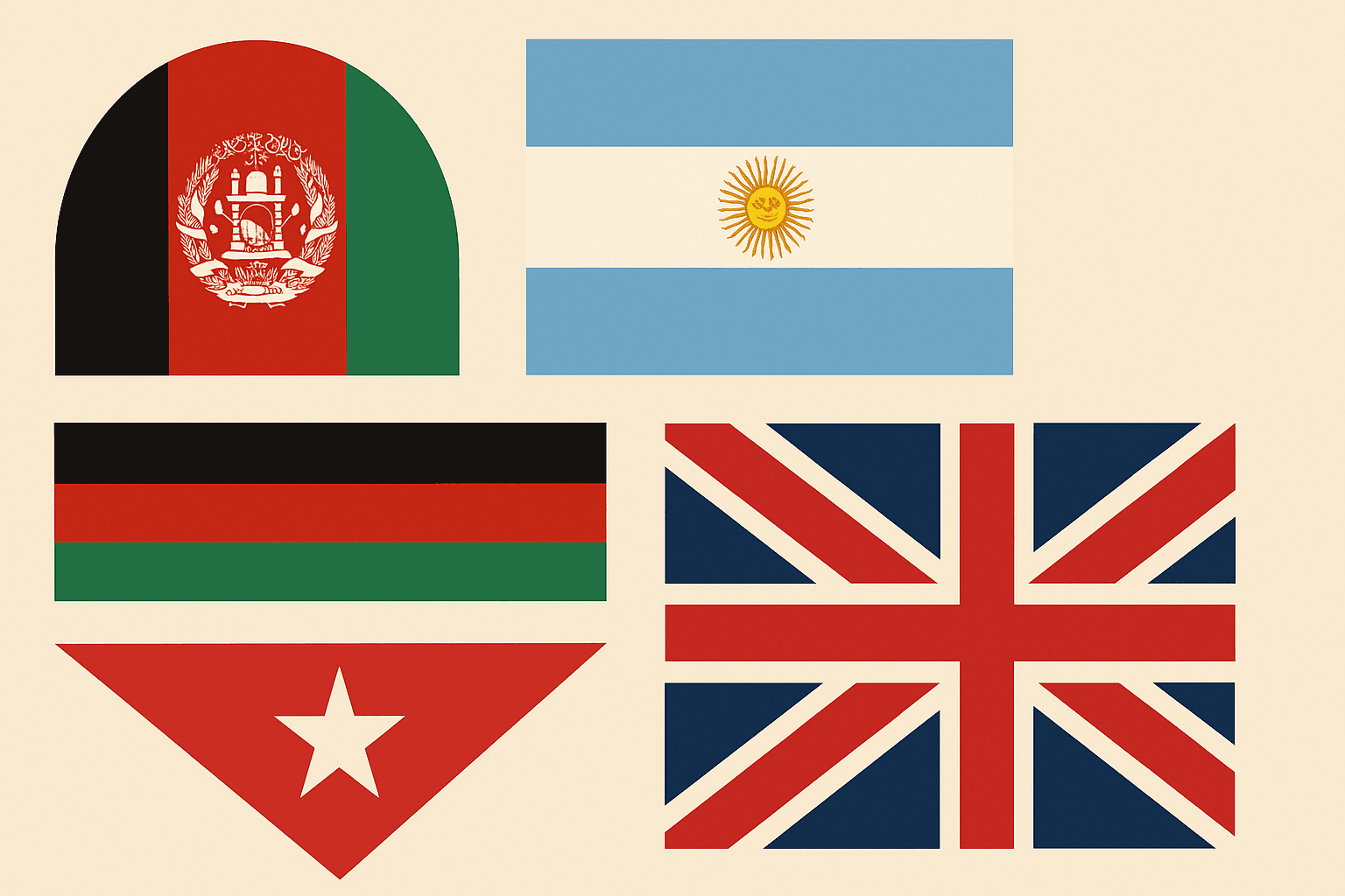 Tales of Identity: The Cultural Narratives Behind Flags from Afghanistan to Argentina