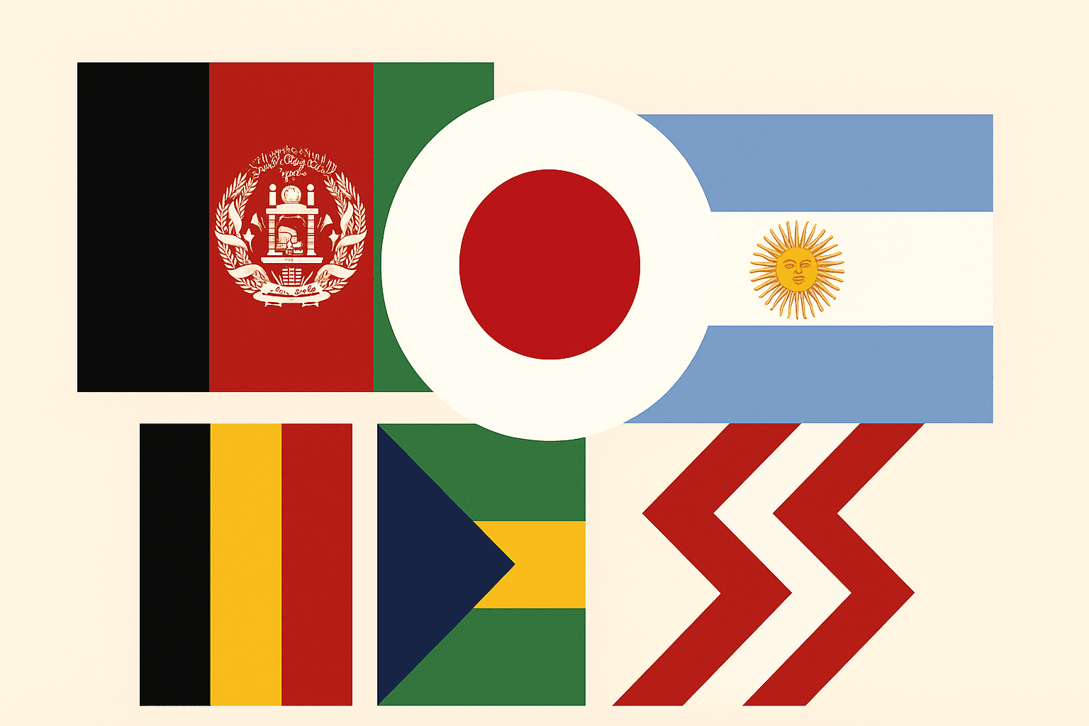The Symbols of Unity: Analyzing National Flags from Afghanistan to Argentina