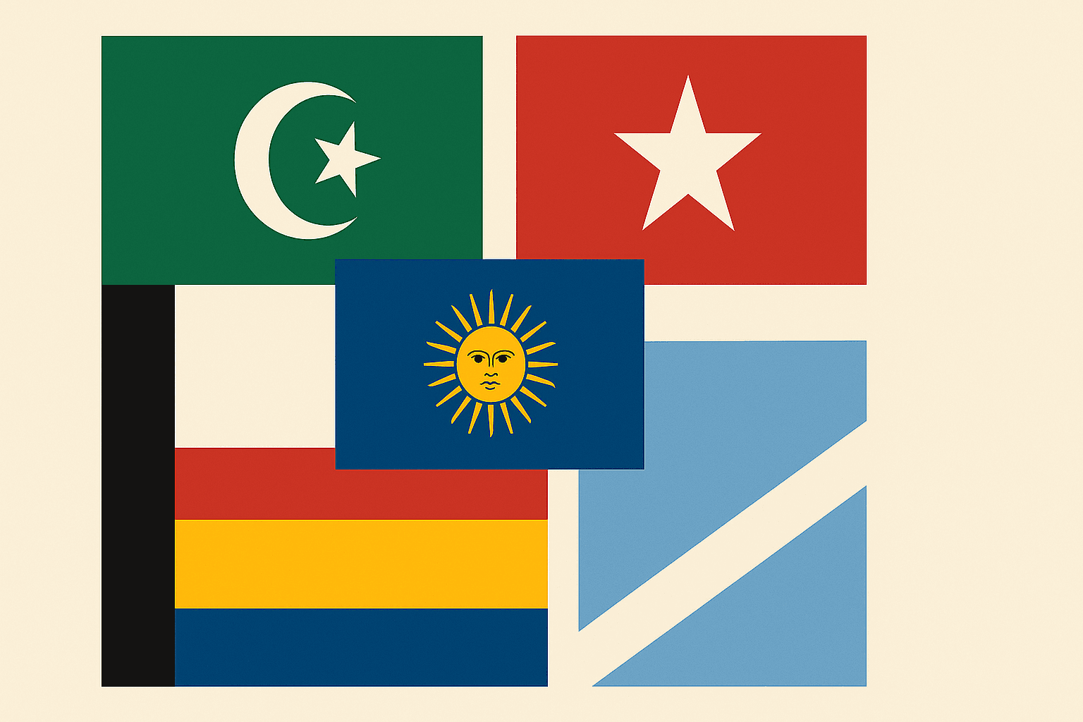 The Hidden Meanings of Colors: Decoding National Flags from Algeria to Argentina