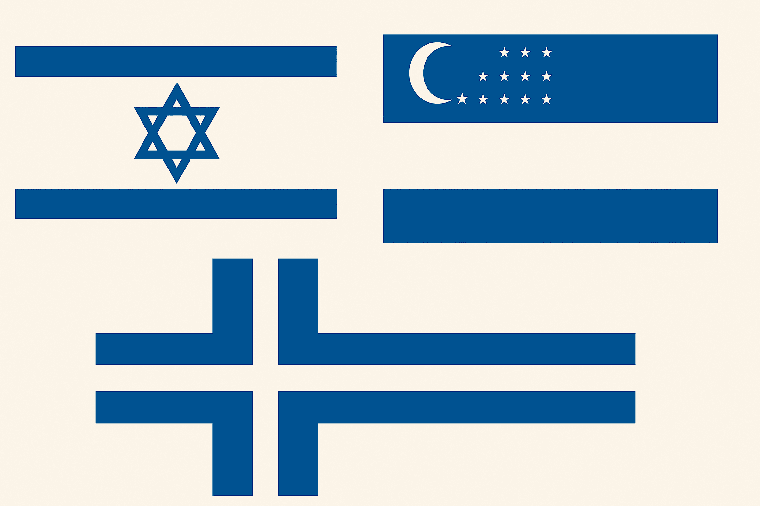 Blue Stripes, Blue Identity: How Israel, Uzbekistan, and the Åland Islands Use Blue-and-White to Mean Completely Different Things