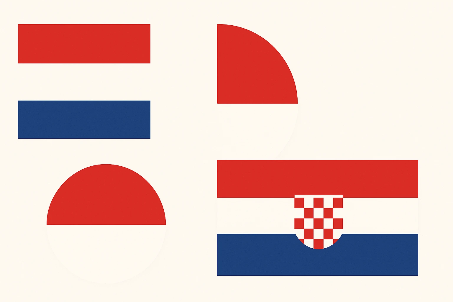 When Red, White, and Blue Doesn't Mean America: How Indonesia, the Netherlands, and Croatia Share a Palette but Not a Story
