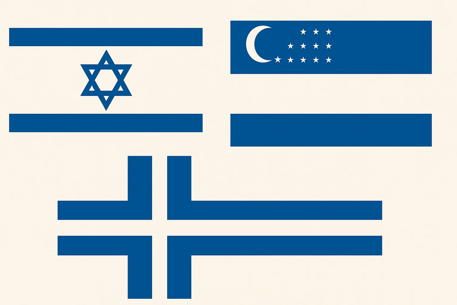 Blue Stripes, Blue Identity: How Israel, Uzbekistan, and the Åland Islands Use Blue-and-White to Mean Completely Different Things