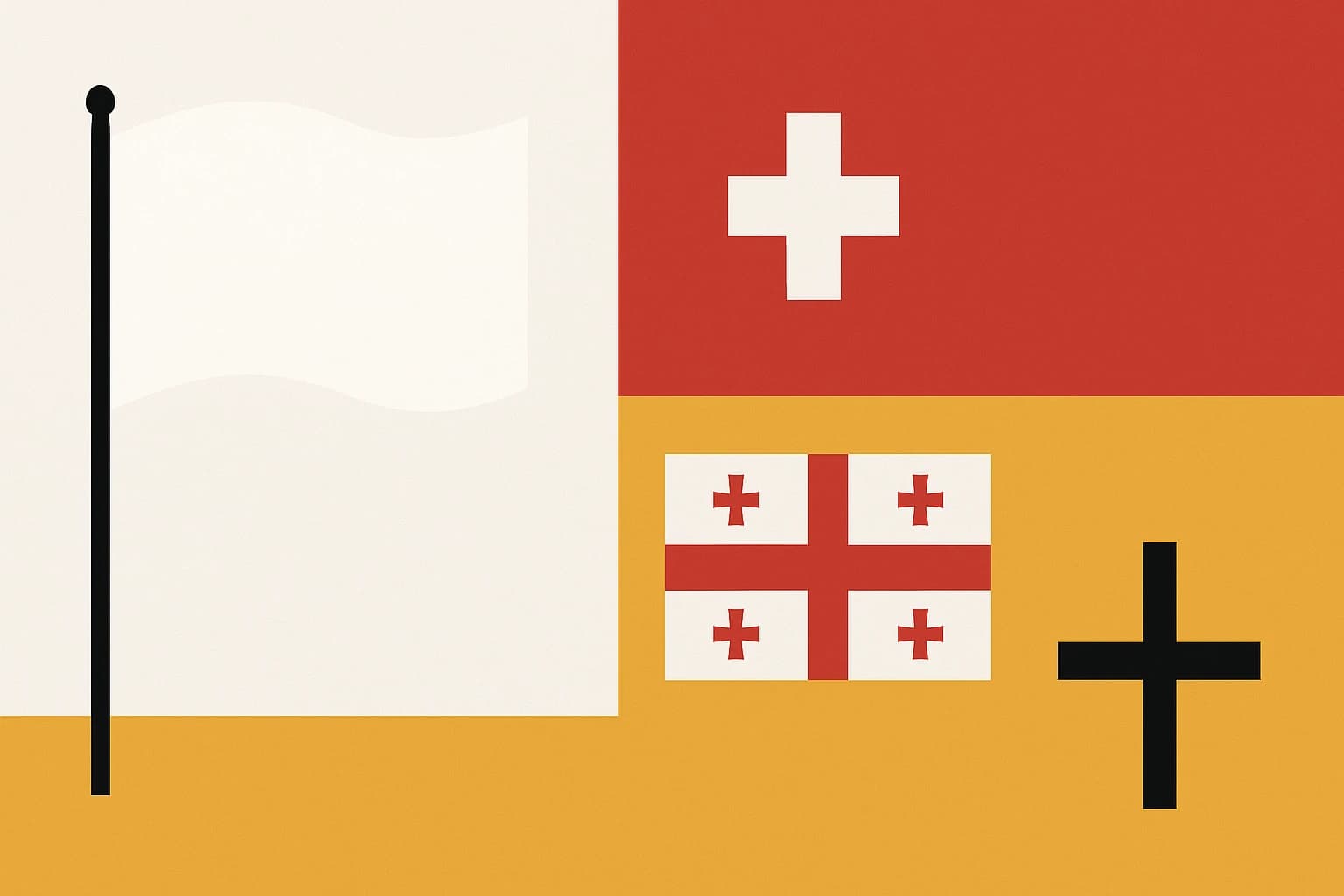 The White Flag That Isn't Surrender: How Switzerland, Georgia, and the Holy Roman Empire Turned a Blank Canvas Into Bold Identity